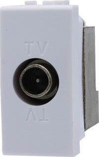 Presa TV Terminale Maschio Bianco Compatibile Bticino Living SD42002DB