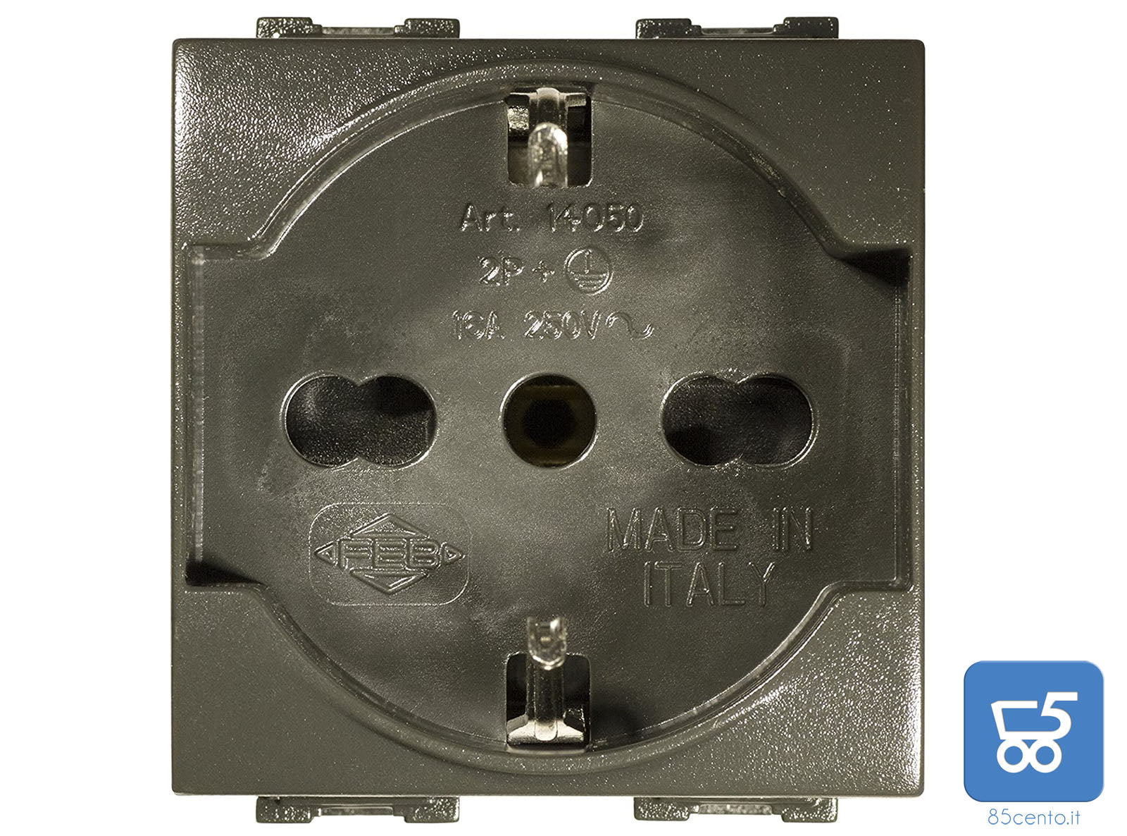 Presa Unel Bipasso FEB 14050 Schuko Compatibile con Living International / Light