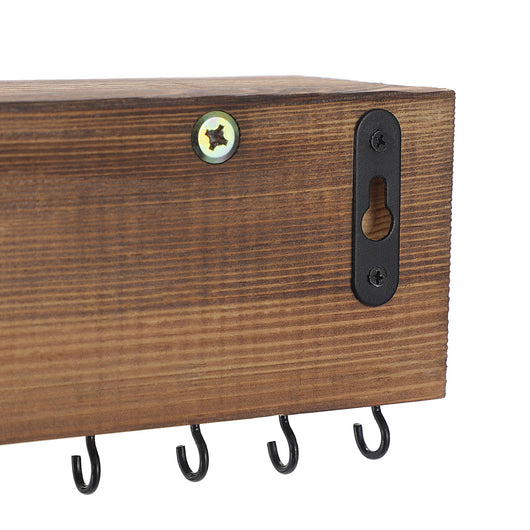 Espositore per gioielli da parete Porta gioielli Accessori per riporre gli accessori Organizzatore con ganci per mensole per orecchini Bracciali Idea regalo Marrone rustico 12_0002161