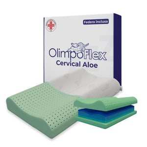 Cuscino in memory foam Cervicale con Aloe - Relax Totale - Artemide -72x42x10/8/9cm