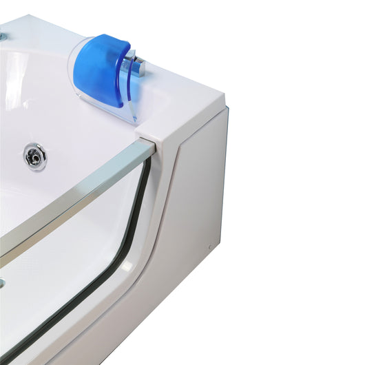 Vasca idromassaggio bianca 180 X 90 cm Cromoterapia 14 getti – Privilege