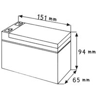 Batteria piombo ermetica ricaricabile 12v 7ah/20 per impianti allarme hz157sa
