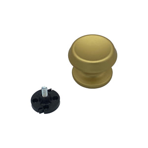 Pomolo fisso per porta SAGUATTI 166/70FB in alluminio oro satinato