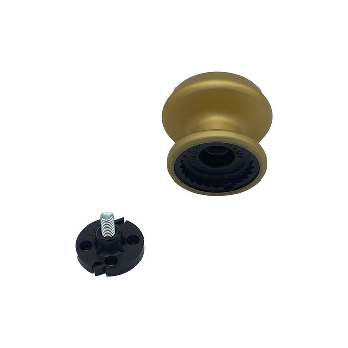 Pomolo fisso per porta SAGUATTI 166/70FB in alluminio oro satinato