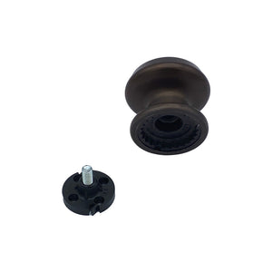 Pomolo fisso per porta SAGUATTI 166/70IB in alluminio marrone opaco