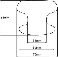Pomolo fisso per porta SAGUATTI 166/70IB in alluminio marrone opaco