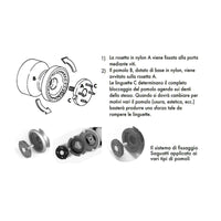 Pomolo fisso per porta SAGUATTI 166/70IB in alluminio marrone opaco