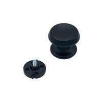 Pomolo fisso per porta SAGUATTI 166/70ZB in alluminio nero opaco