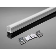 Profilo Alluminio Alta Profonda 17,2X14,4mm Colore Bianco Completo Di Copertura Satinata Tappi Gancio 2 Metri SKU-3366