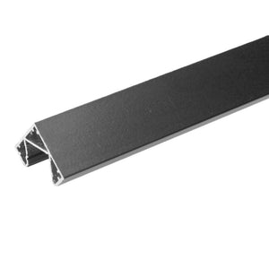 Profilo Alluminio Angolare Colore Nero 19X19mm Completo Di Copertura Nera Fume Tappi Gancio 2 Metri SKU-2877