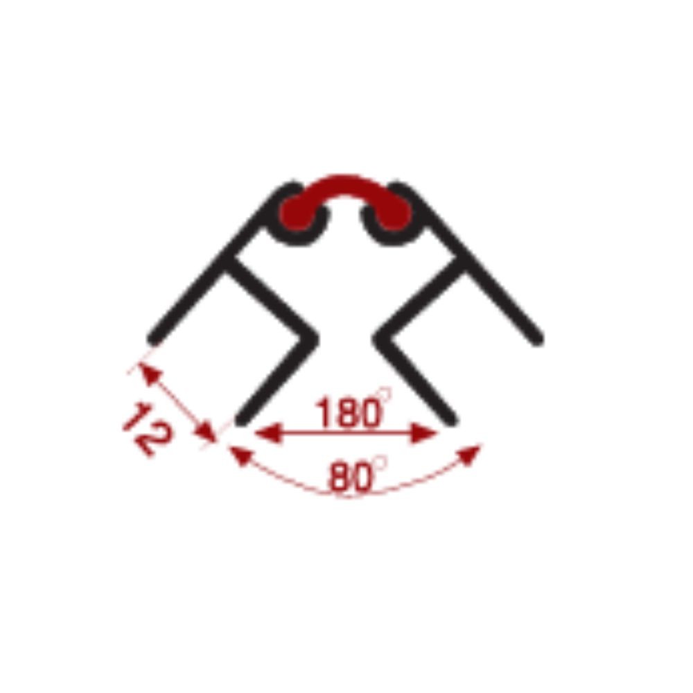 Profilo angolare in PVC PBDA-10 rivestito in alluminio