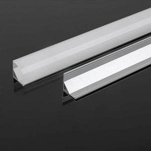 Profilo in Alluminio Angolare Colore Silver per Strip LED 2000x15.8x15.8mm SKU-10322