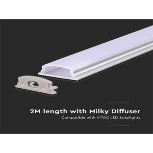 Profilo in Alluminio Flessibile Curvabile Pieghevole 18X6mm Completo Di Copertura Satinata Tappi Gancio 2 Metri SKU-2909