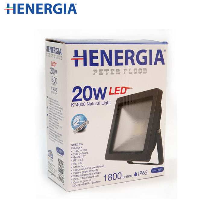 PETER FLOOD LED 20W 1800 Lm 4000K