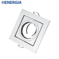 CORNICE SPOTLIGHT QUADRO DA INCASSO 98X98X42 MM OPACO ORIENTABILE QUADRATO ALLUMINIO