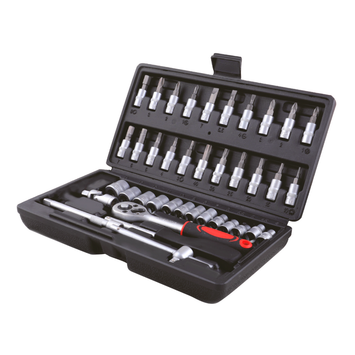 SET 41 PZ CRICCHETTO REVERSIBILE IN ASTUCCIO CON ACCESSORI