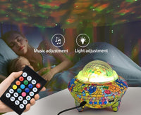 Proiettore luci effetti led RGB cielo stellato cassa bluetooth 10W