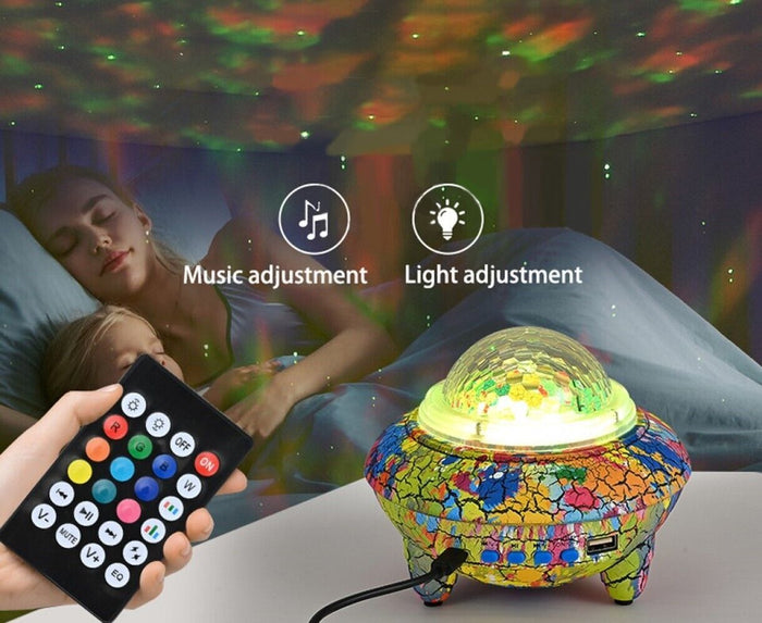 Proiettore luci effetti led RGB cielo stellato cassa bluetooth 10W