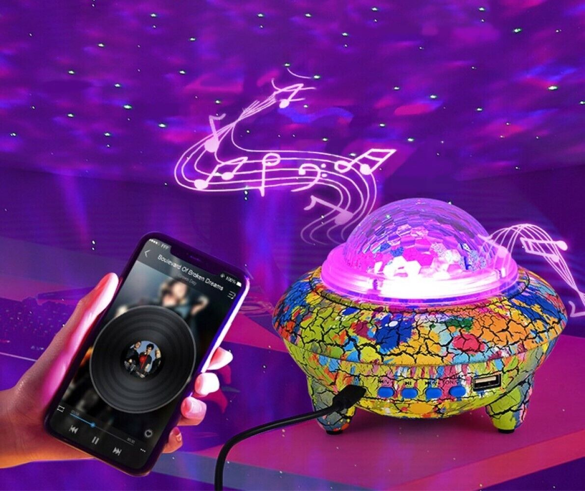 Proiettore luci effetti led RGB cielo stellato cassa bluetooth 10W