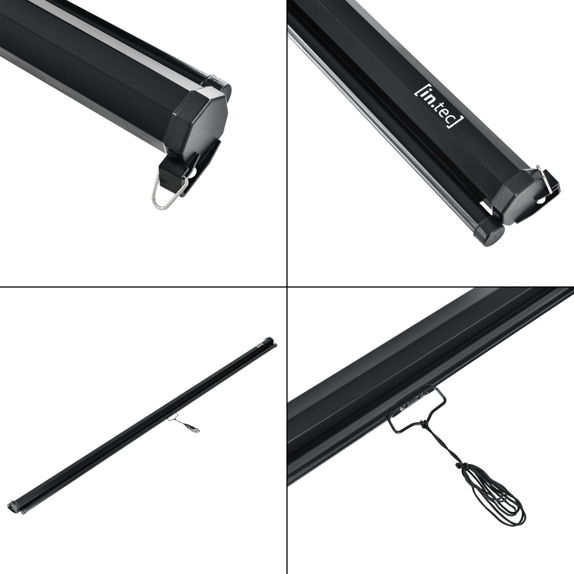 Schermo di Proiezione Portatile Telo da 113 Pollici Custodia in Acciaio in.tec