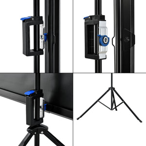 Schermo di Proiezione Portatile Treppiede Regolabile in Altezza 173-284 cm Telo da 113 Pollici in.tec