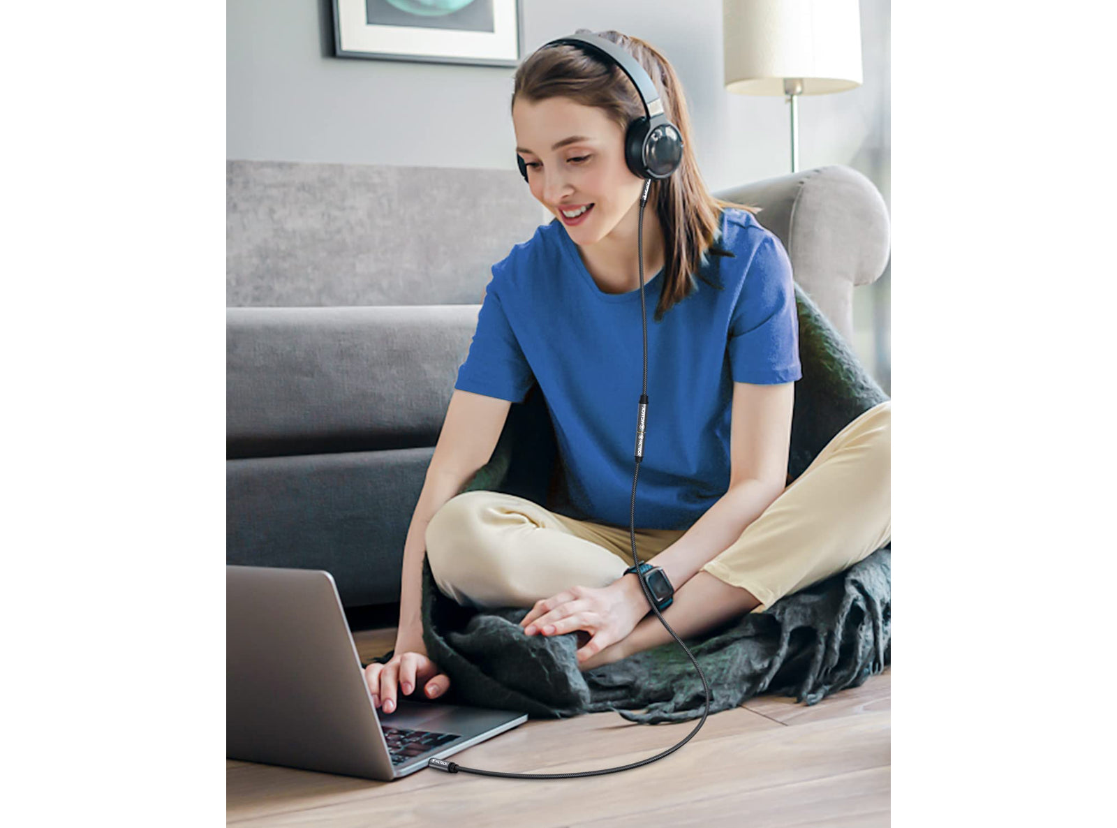 Prolunga Jack Cavo Nylon Intrecciato Jack Audio Stereo 3,5mm Maschio a Femmina Cuffie Prolunga Compatibile con Cuffie Beats Apple iPhone iPad iPod Smartphone MP3 ed altri 1M