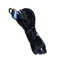 Prolunga Lineare Colore Nero 15M 3X1.5mm Spina Italiana 16A Presa Bipasso 10/16A Max 3500W