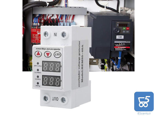 Protezione da Sovracorrente Sovratensione BEMS5-40A 230V Digitale Intelligente LCD Controllo Chip - DIN Da Quadro Elettrico