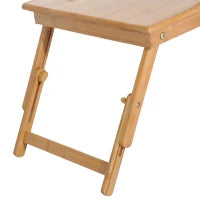 Tavolino da Letto per PC Pieghevole e Inclinabile con Cassetto, 72x35x22-30, Colore Legno