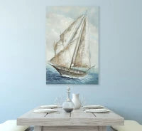Dipinto Su Tela Barca A Vela -A-120X3.7X80