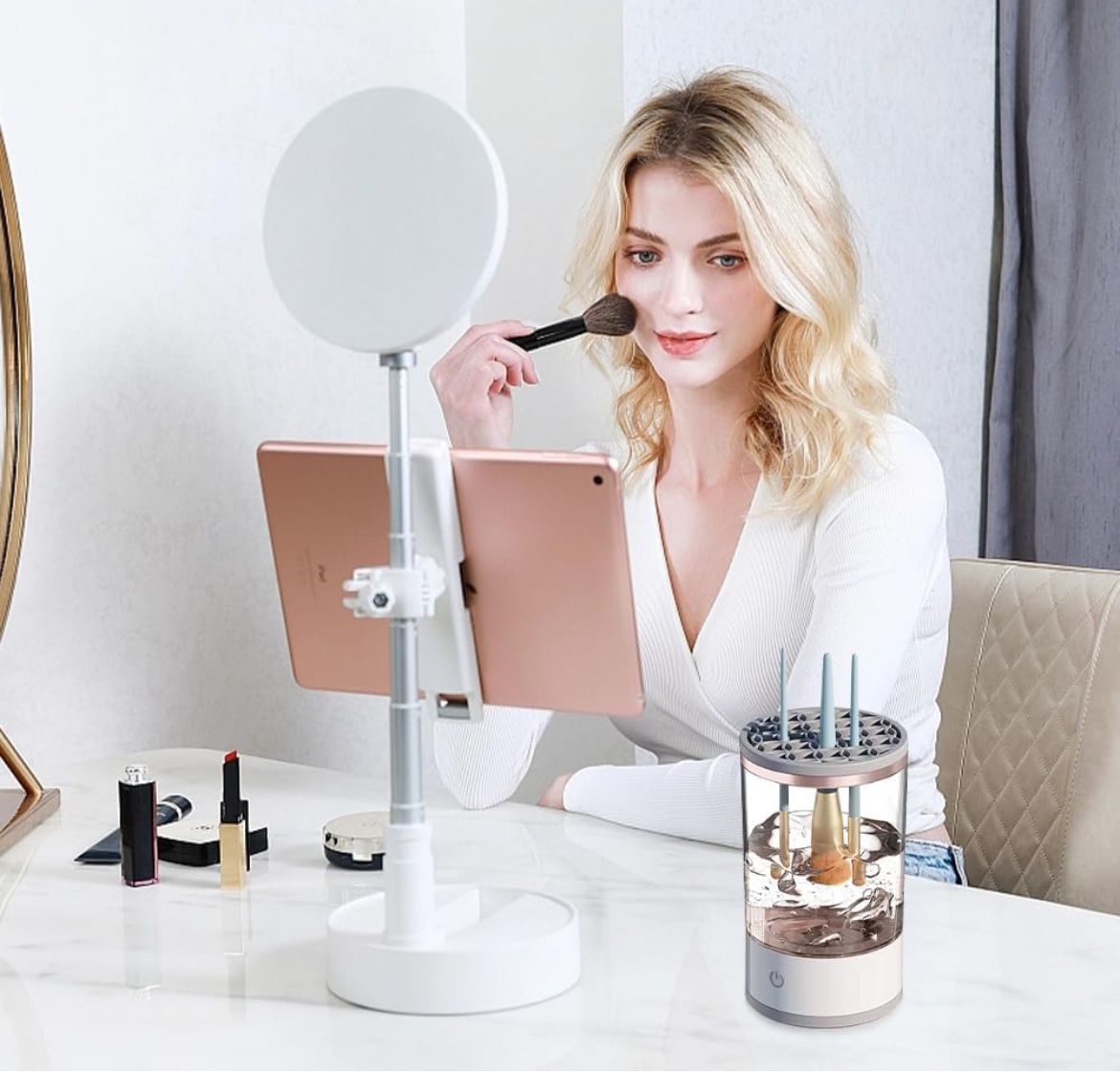 Pulitore Elettrico Per Pennelli Da Trucco Make Up Portatile USB Detergente