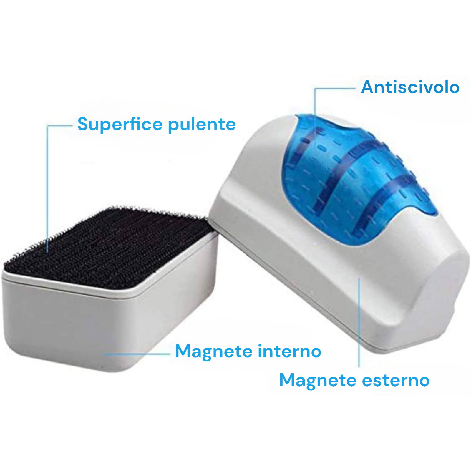 Pulitore Magnetico Tergi Vetro Per Acquario Spazzola Calamitata SC871