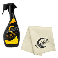 Pulitore detergente multiuso universale professionale Tsunami spray 500 ml. + panno in microfibra casa ufficio negozio