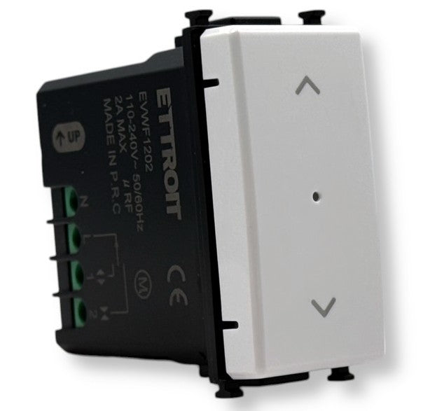 Pulsante per Tapparella Saliscendi Connesso Smart Wifi Tuya Compatibile Con Vimar Plana