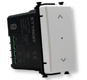 Pulsante per Tapparella Saliscendi Connesso Smart Wifi Tuya Compatibile Con Vimar Plana