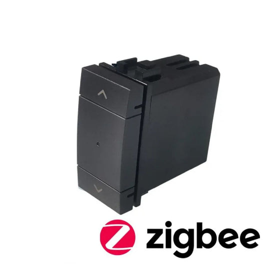 Pulsante per Tapparella Saliscendi Connesso ZigBee Smart Wifi Tuya Compatibile Con Bticino Livng Nero LNZB1202