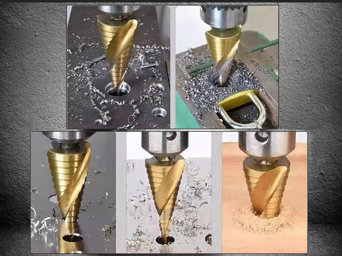 Punta Fresa Conica Per Trapano A Gradino Spirale Da 6 a 55mm Graduale