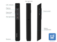Puntatore Laser Multimediale Professionale, Presentatore Power Point 2.4 Ghz PC Office, Wireless 100 m Lunga Durata (Elekele)