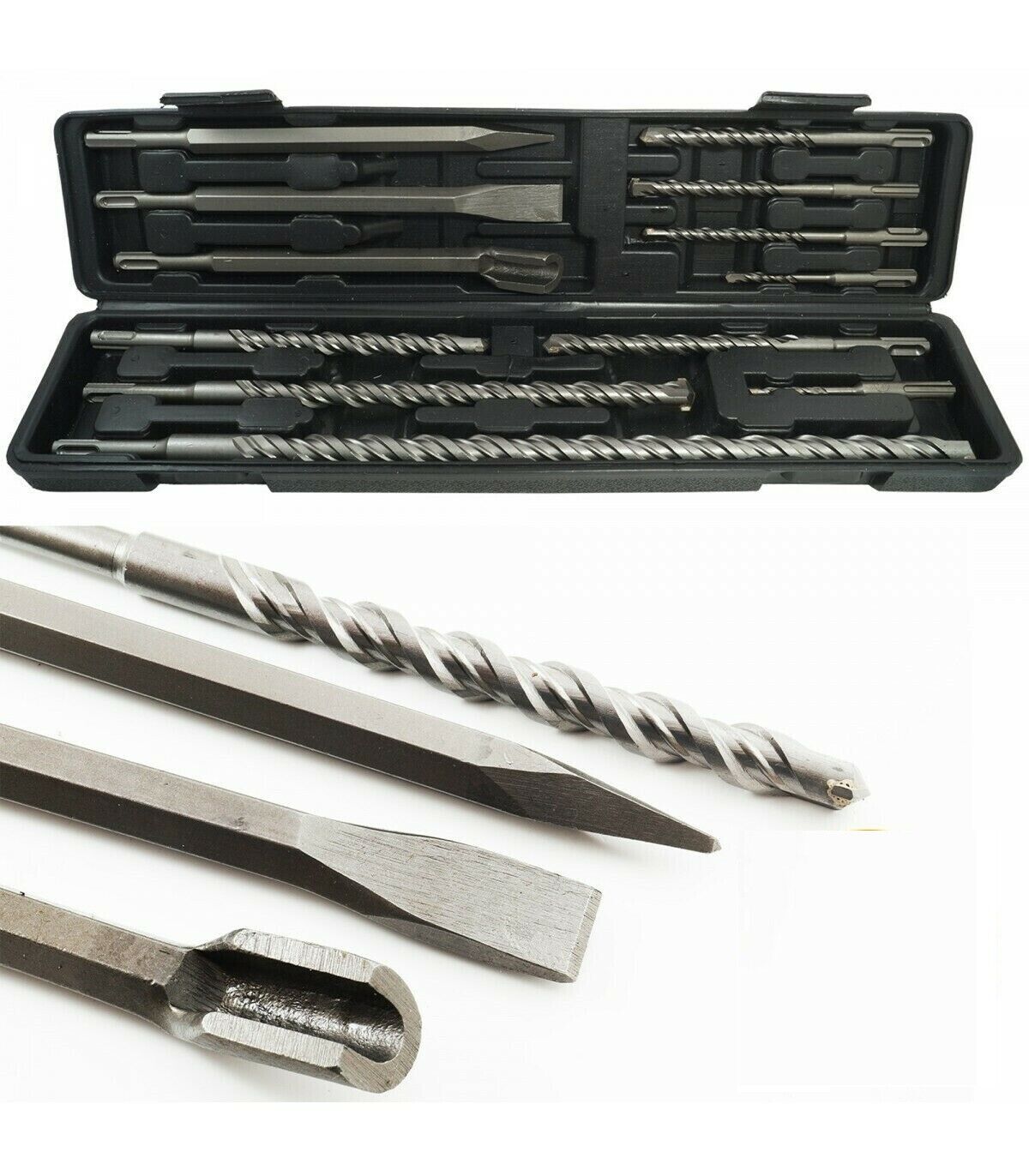 Punte per martello demolitore 12 pezzi scalpelli perforatrici sds plus