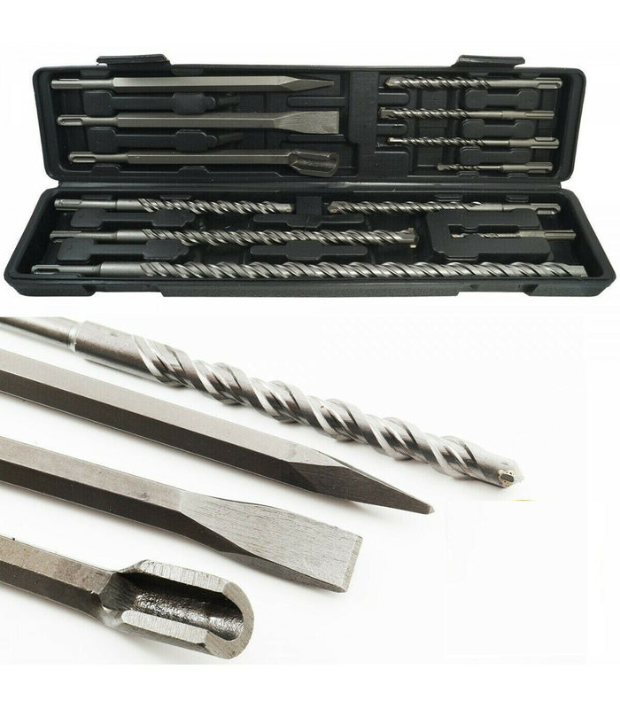 Punte per martello demolitore 12 pezzi scalpelli perforatrici sds plus