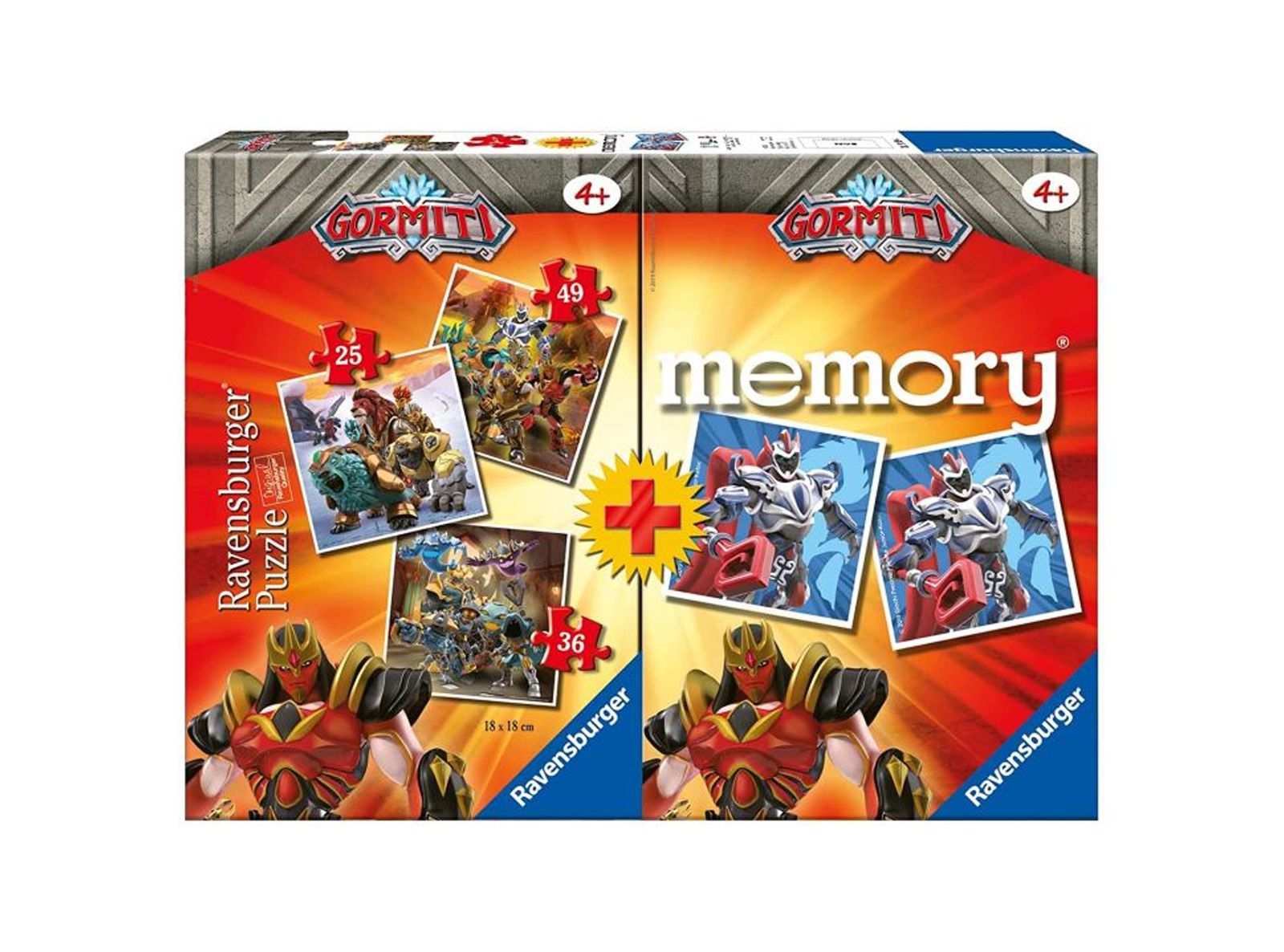 Puzzle Memory Gormiti Multipack Ravensburger 20519 49 Pezzi 3 puzzle 4+
