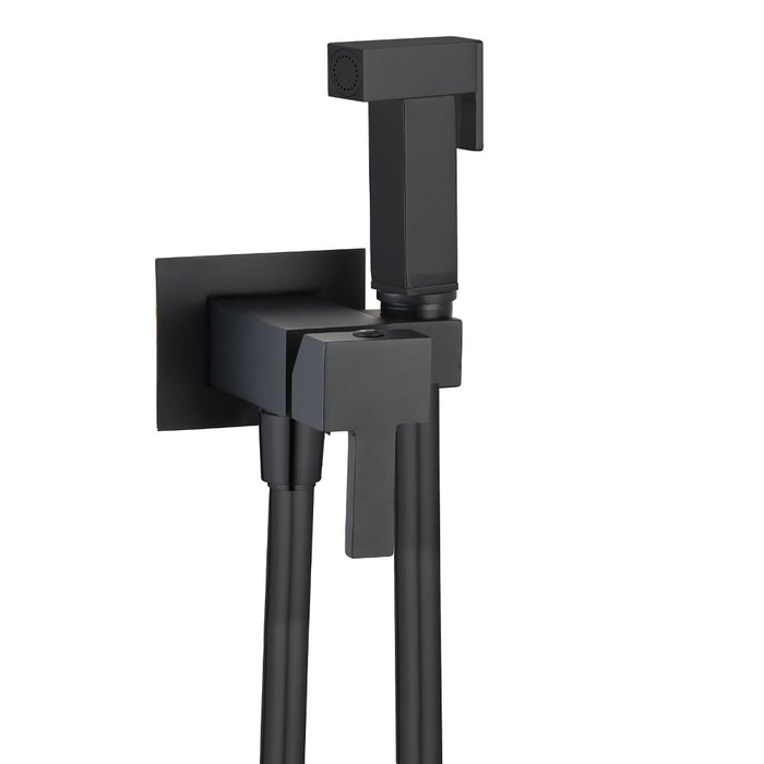 Ogomondo kit idroscopino acqua calda e fredda shut-off azionamento a leva ottone *** finitura- nero quadro, confezione 1