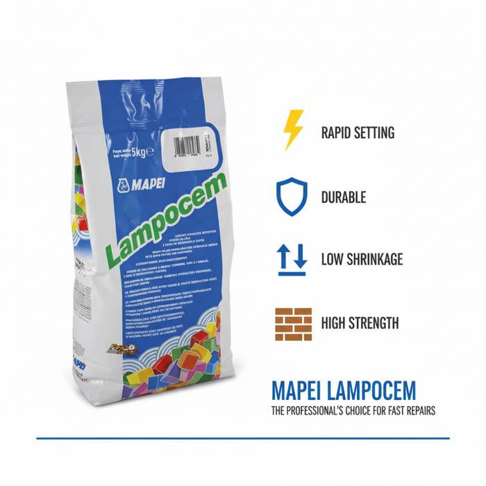 Kit da 4 pezzi lampocem legante idraulico pronto all uso mapei 5 kg