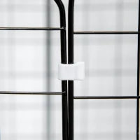 Recinto per Animali Modulabile con 31 Pannelli, 2 Porte e 2 Rampe, in Acciaio e PP, 105x45x105 cm, Nero