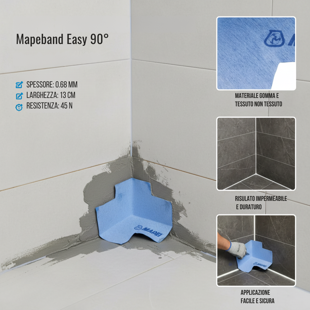Angolare impermeabilizzazione mapeband easy 90 gradi pezzi 1