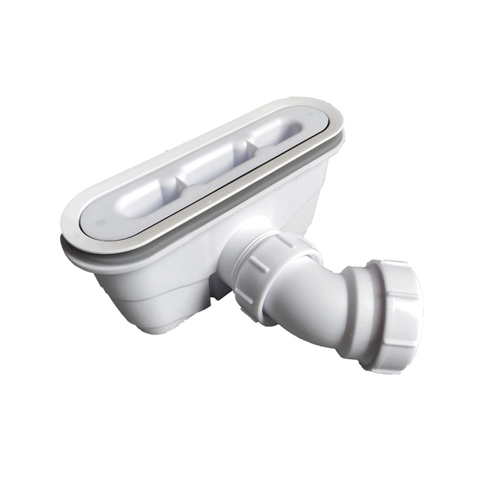 Piatto Doccia Rettangolare 80x100x3cm in Pietra Vulcanica e Resina Mista Finitura Pietra Bianca Ruvida Ultraslim 3 cm Antiscivolo Antibatterico