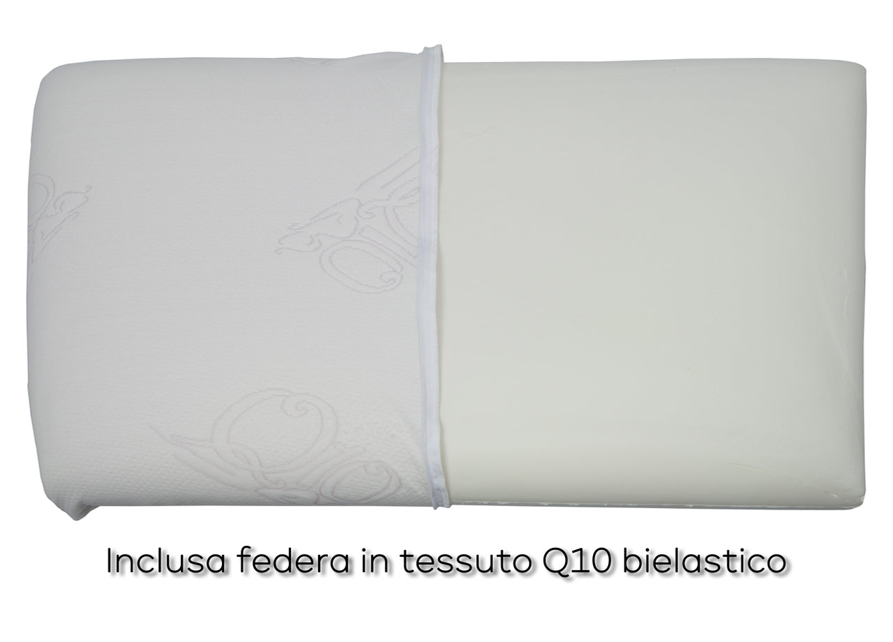 Guanciale Cuscino Letto 42x72 cm Memory Anallergico Traspirante Q10
