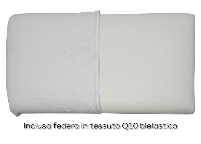 Guanciale Cuscino Letto 42x72 cm Memory Anallergico Traspirante Q10
