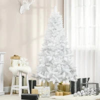 Albero di Natale Bianco con 550 Rami in PVC per Uso Interno, Ø102  x 180cm