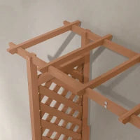 Fioriera con Grigliato, Fori di Drenaggio e Tettuccio, in Legno di Abete, 112x41x180 cm, Marrone